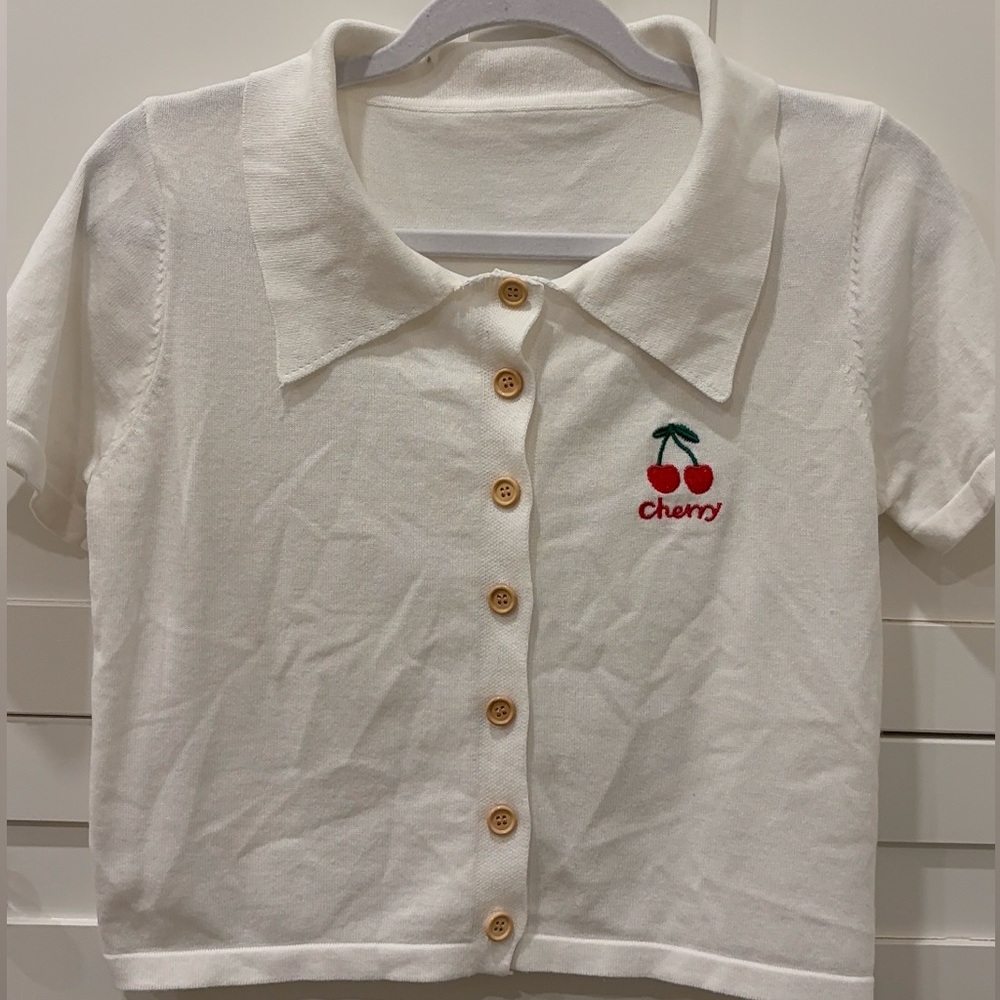 Cherry Embroidered Shirt